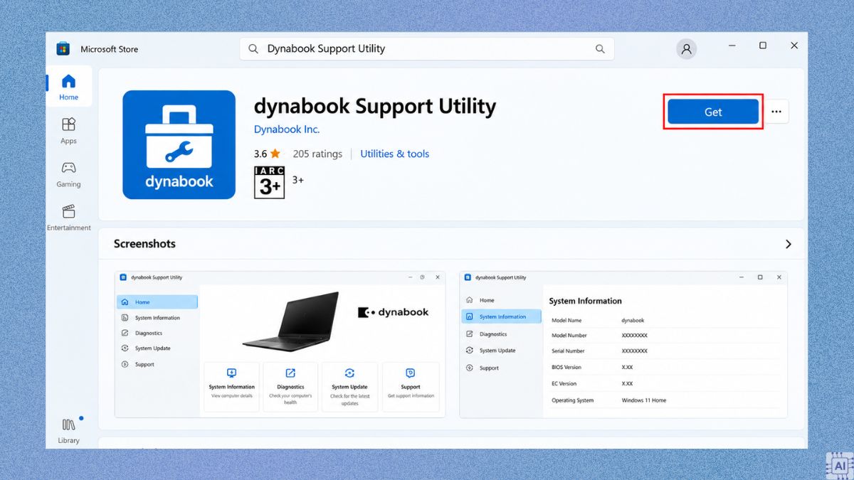 Hướng dẫn tải và cài đặt Dynabook Support Utility trên Win 11