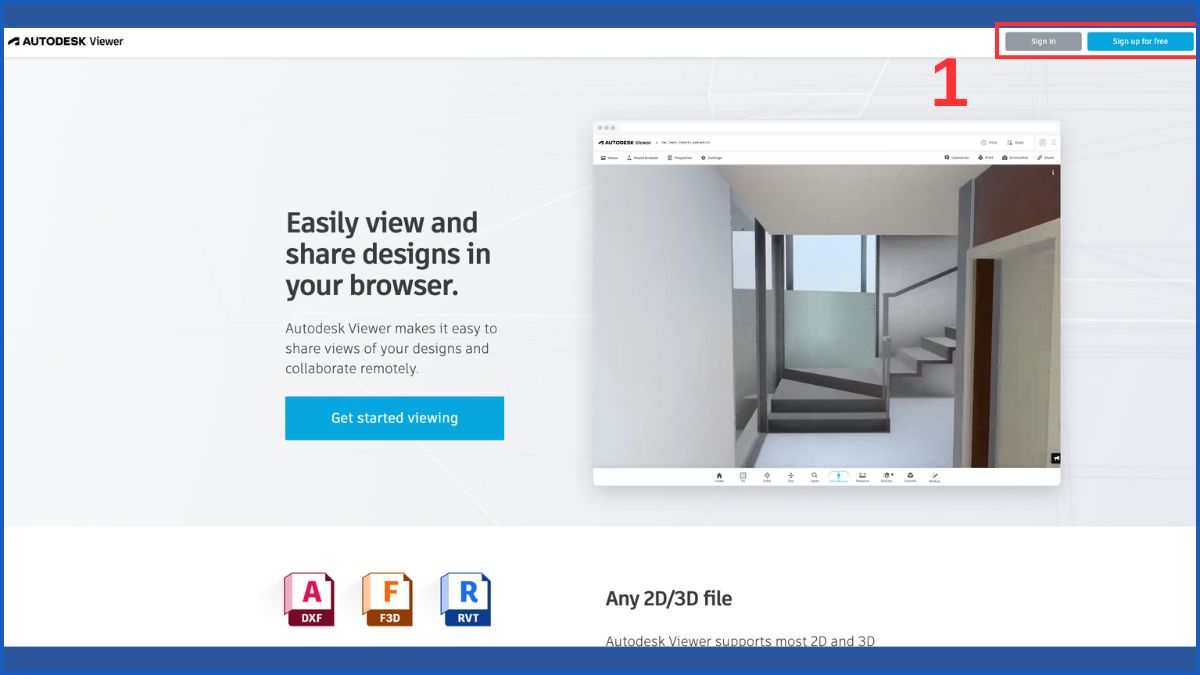 Cách mở file DWG bằng Autodesk Viewer 