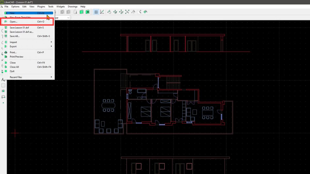 Sử dụng các phần mềm khác để mở được file DXF