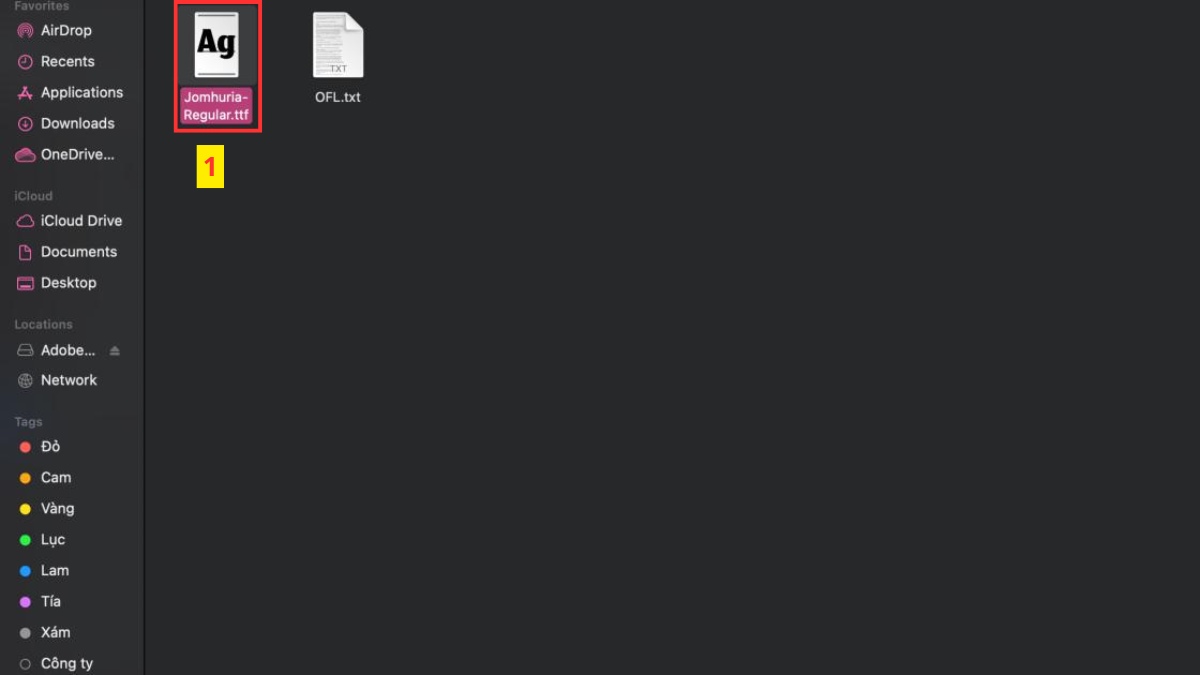 Cách cài file TTF trên MacOS