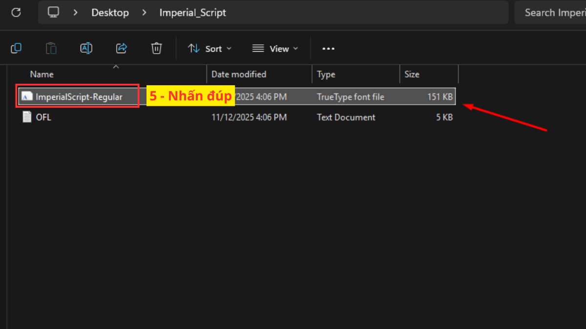Cách mở file TTF trên Windows