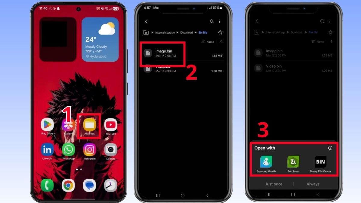 Cách mở file BIN trên Android