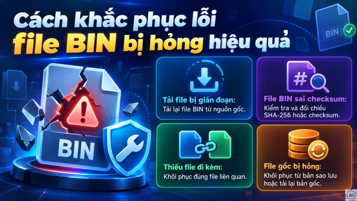 Cách khắc phục lỗi file BIN bị hỏng hiệu quả