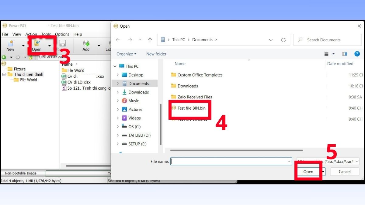 Cách đọc file BIN trên Windows