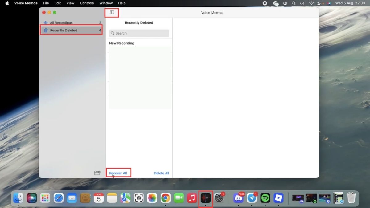 Cách khôi phục file ghi âm chưa lưu trên MacBook