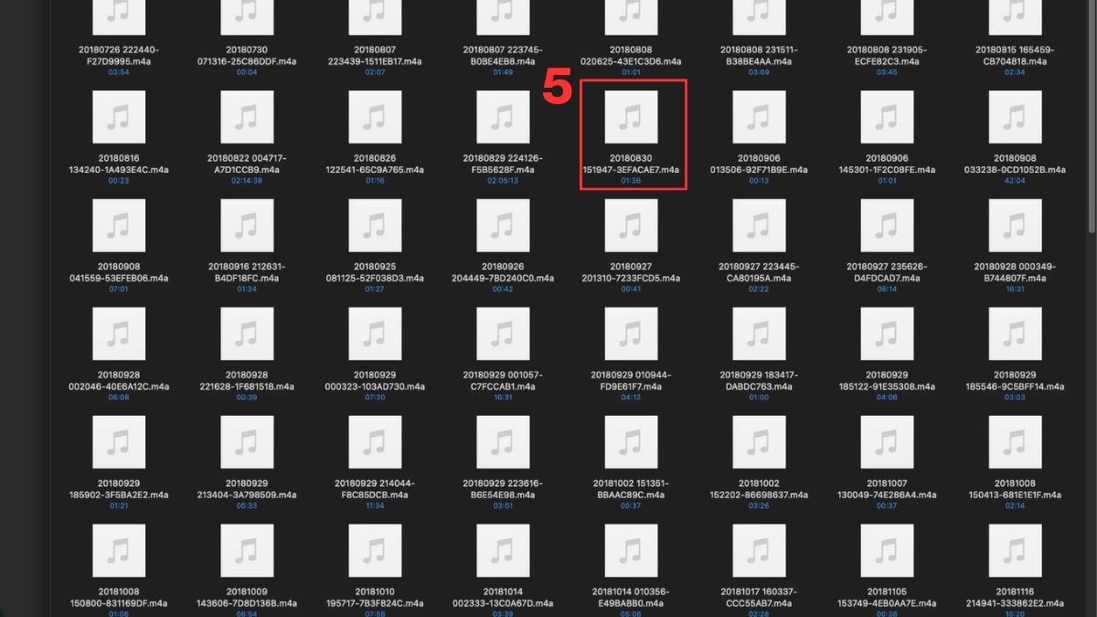 Cách tìm vị trí lưu file của ứng dụng Voice Memos