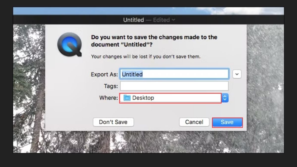 Vị trí lưu file ghi âm của QuickTime Player