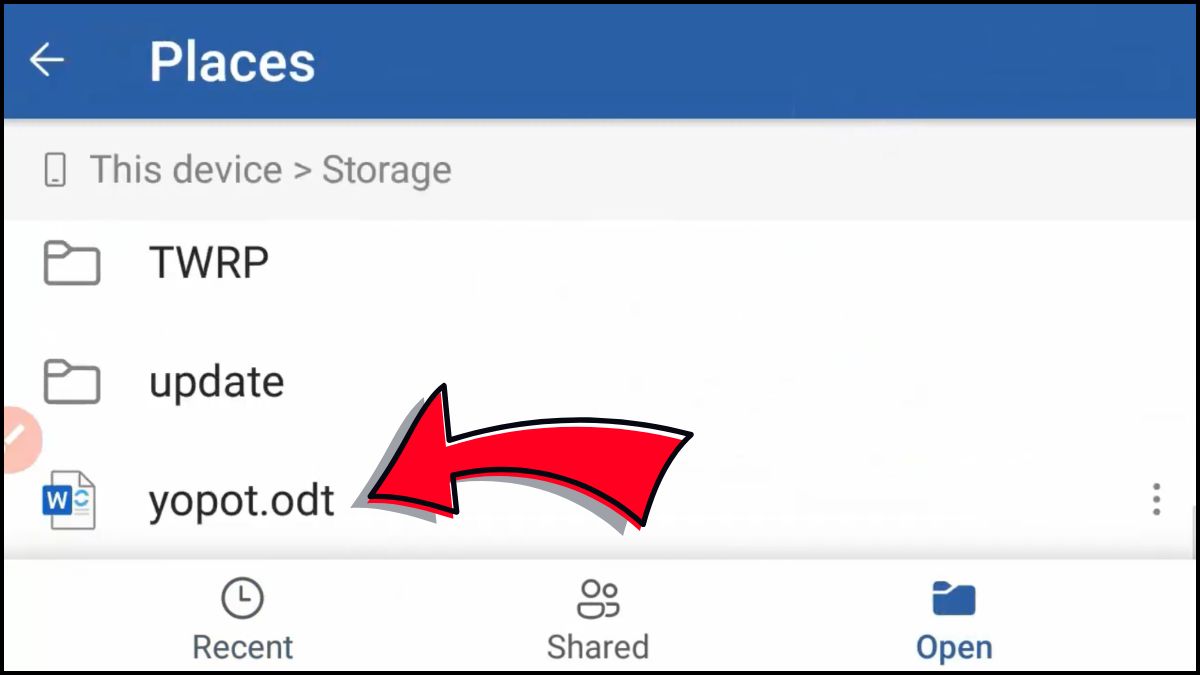 Cách đọc file ODT trên điện thoại Android