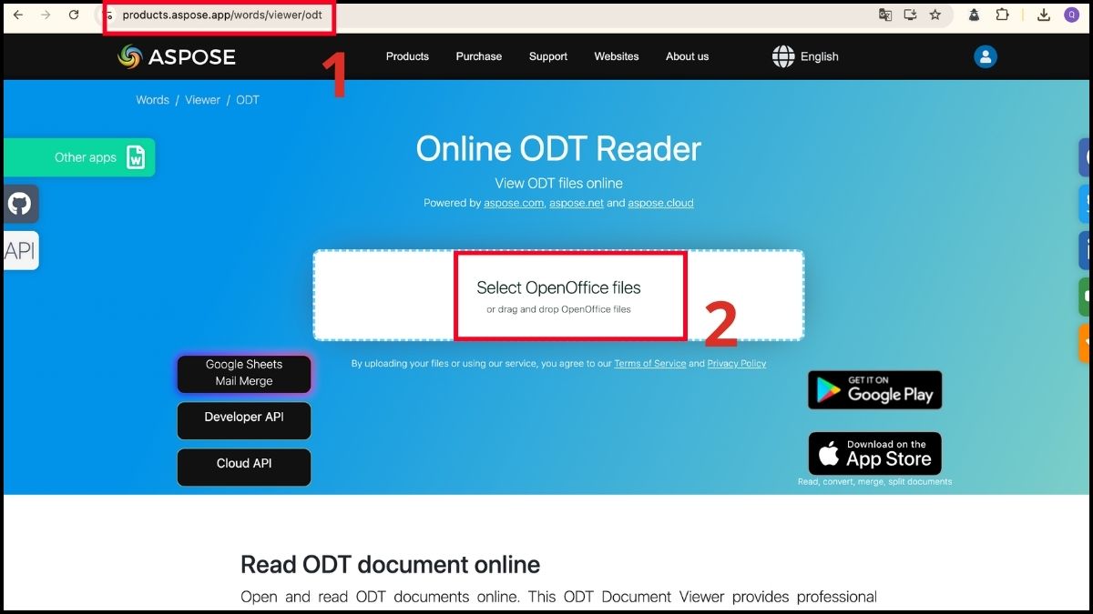 Sử dụng các công cụ mở file ODT online nhanh chóng