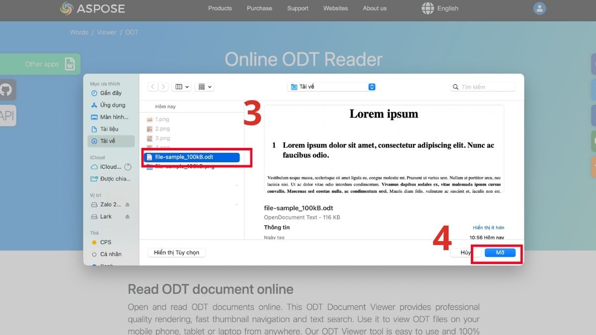 Sử dụng các công cụ mở file ODT online nhanh chóng