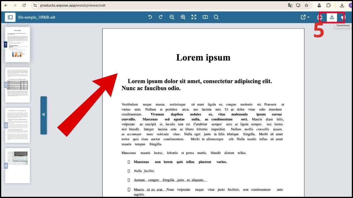 Sử dụng các công cụ mở file ODT online nhanh chóng