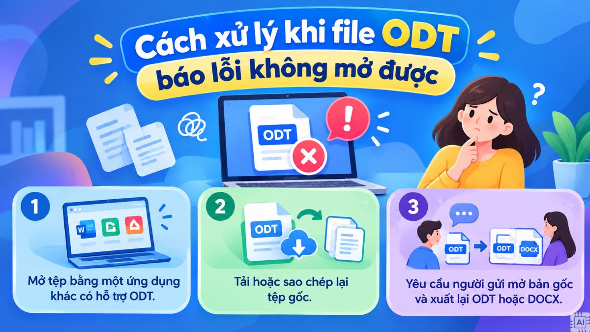 Cách xử lý khi file ODT báo lỗi không mở được