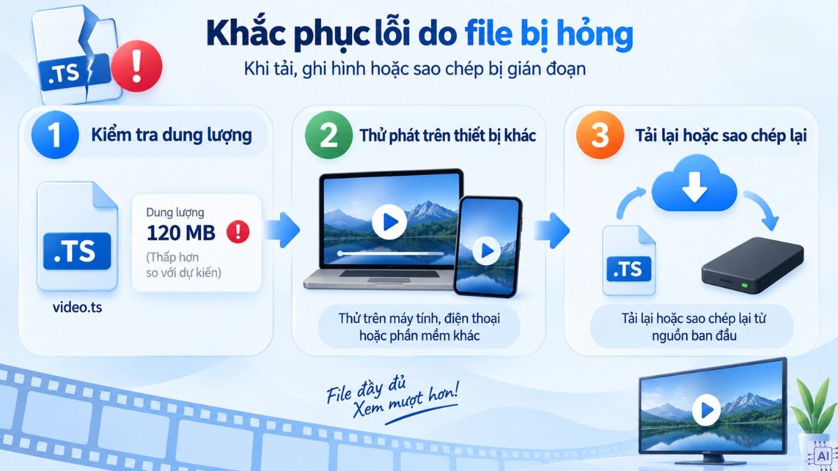 Lỗi do file bị hỏng khi tải/ghi