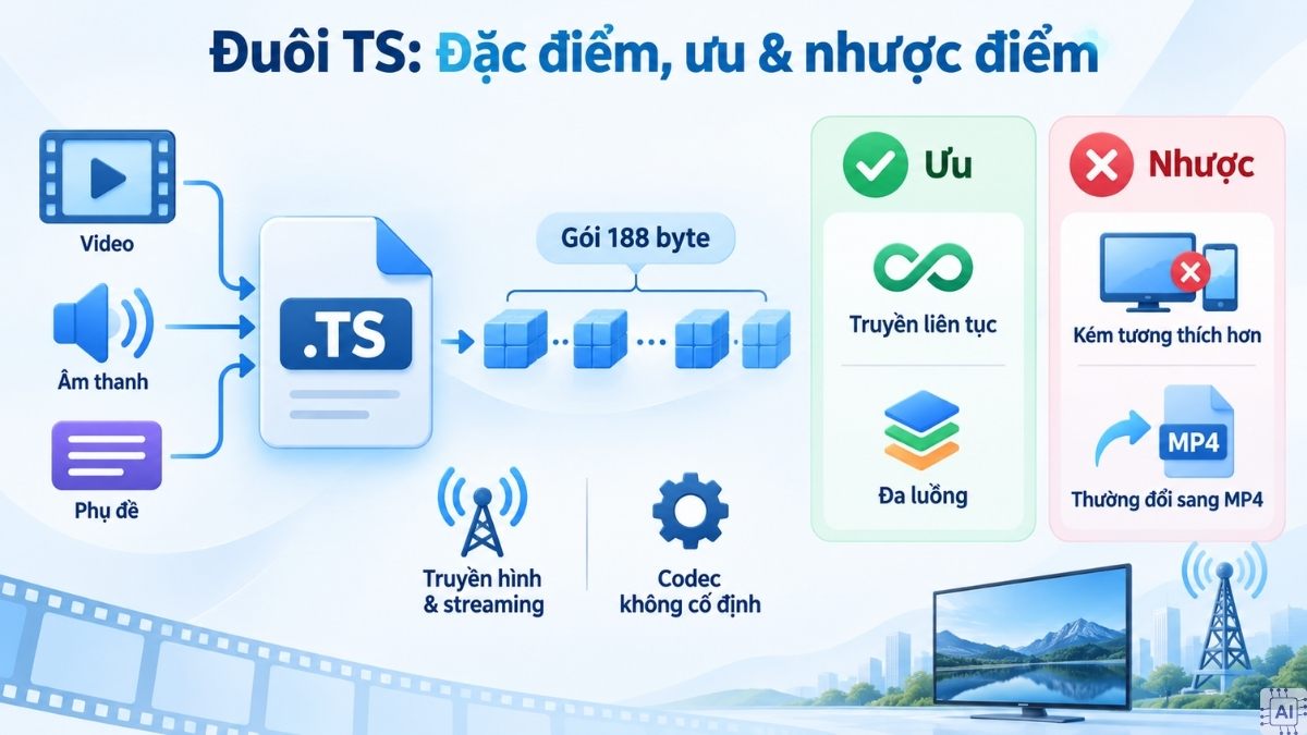 Đặc điểm, ưu và nhược điểm của đuôi TS