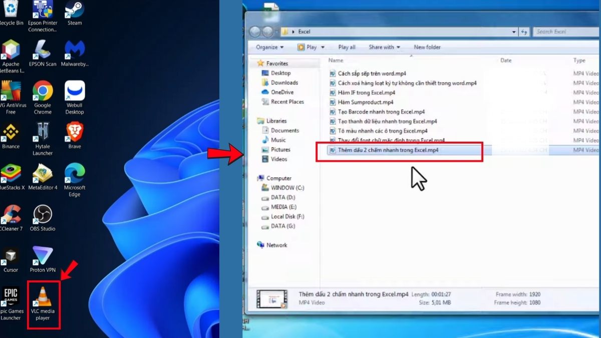 Cách mở file video TS bằng VLC Media Player (Windows/Mac/Linux)