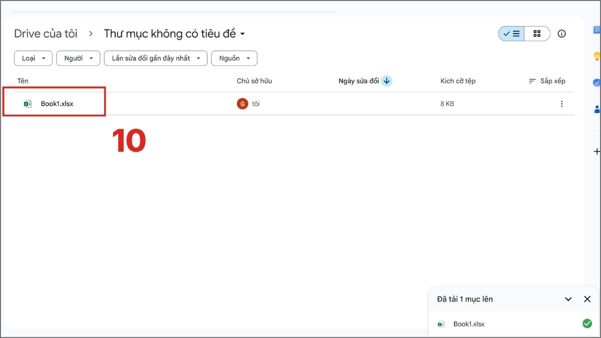 Hướng dẫn mở file XLSB bằng Google Sheet