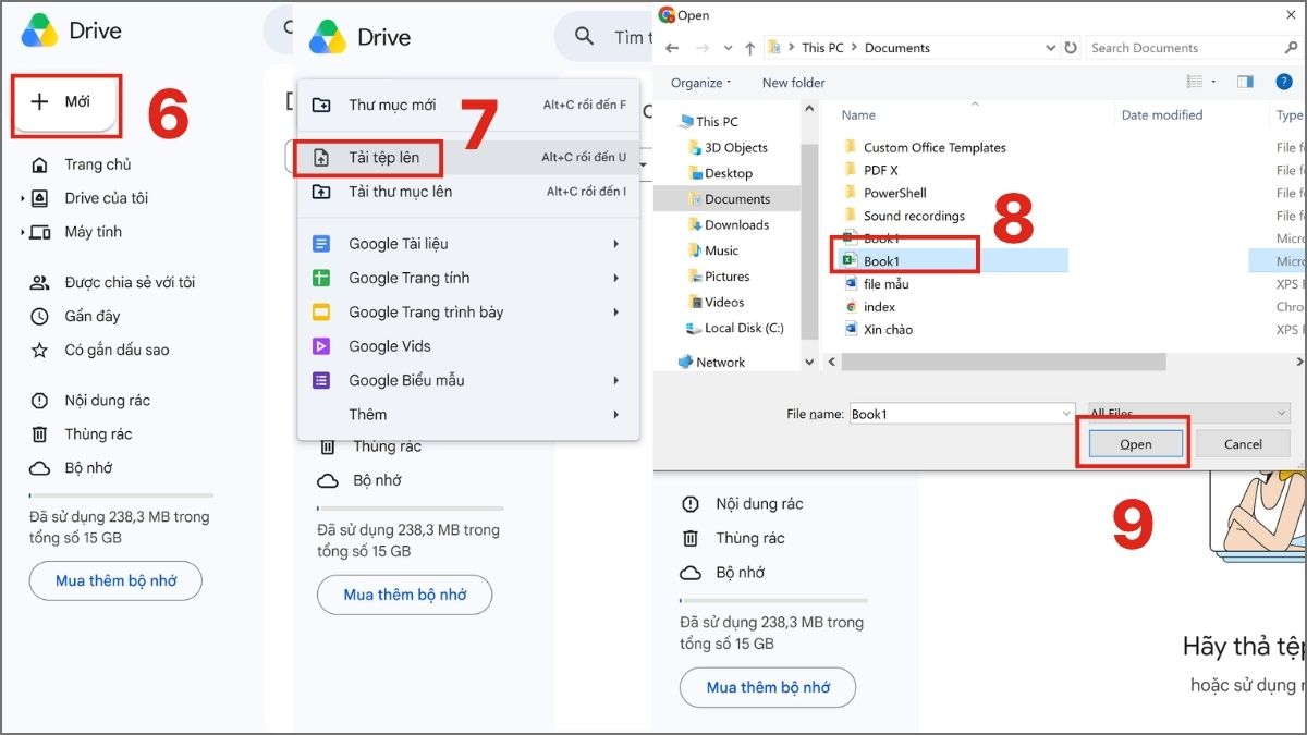Hướng dẫn mở file XLSB bằng Google Sheet