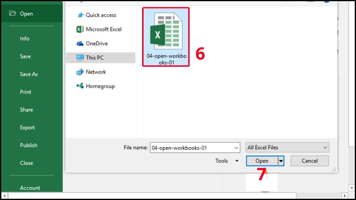 Cách mở file XLSM bằng Excel trên Windows