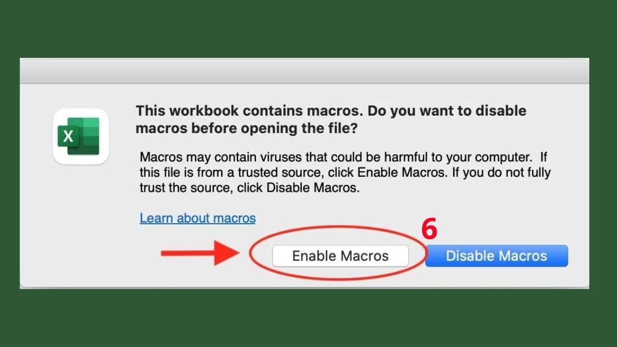 Cách mở file XLSM bằng Excel trên macOS