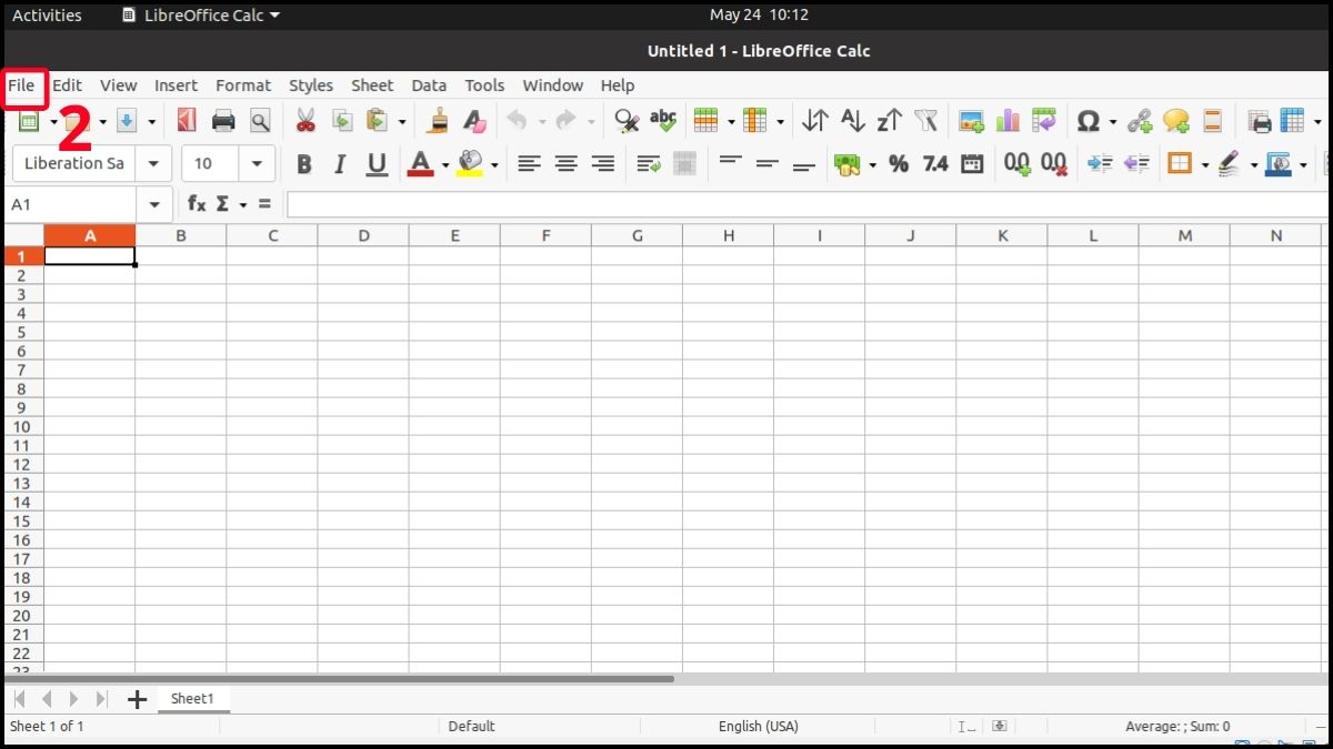 Cách mở file XLSM bằng LibreOffice Calc