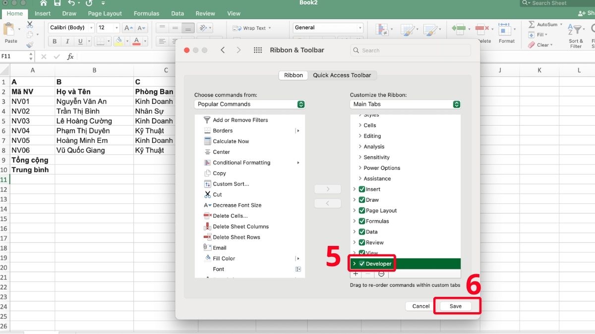 Cách tạo và lưu file XLSM mới