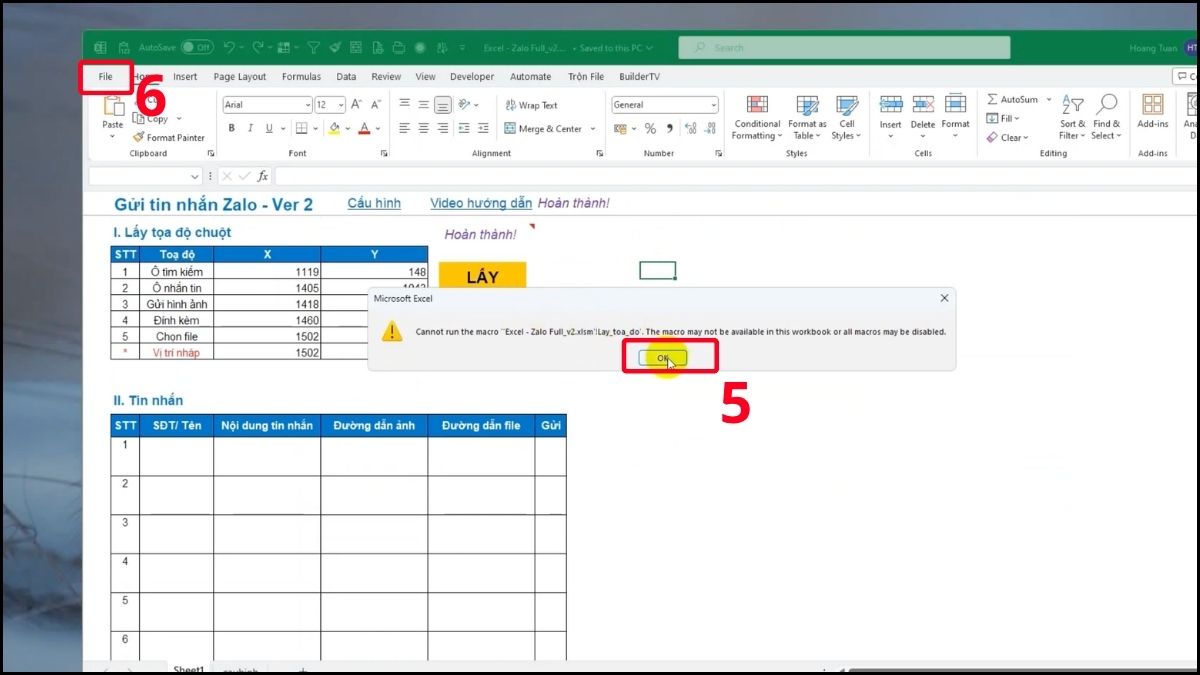 Hướng dẫn cách sửa lỗi không chạy được Macro trong file XLSM