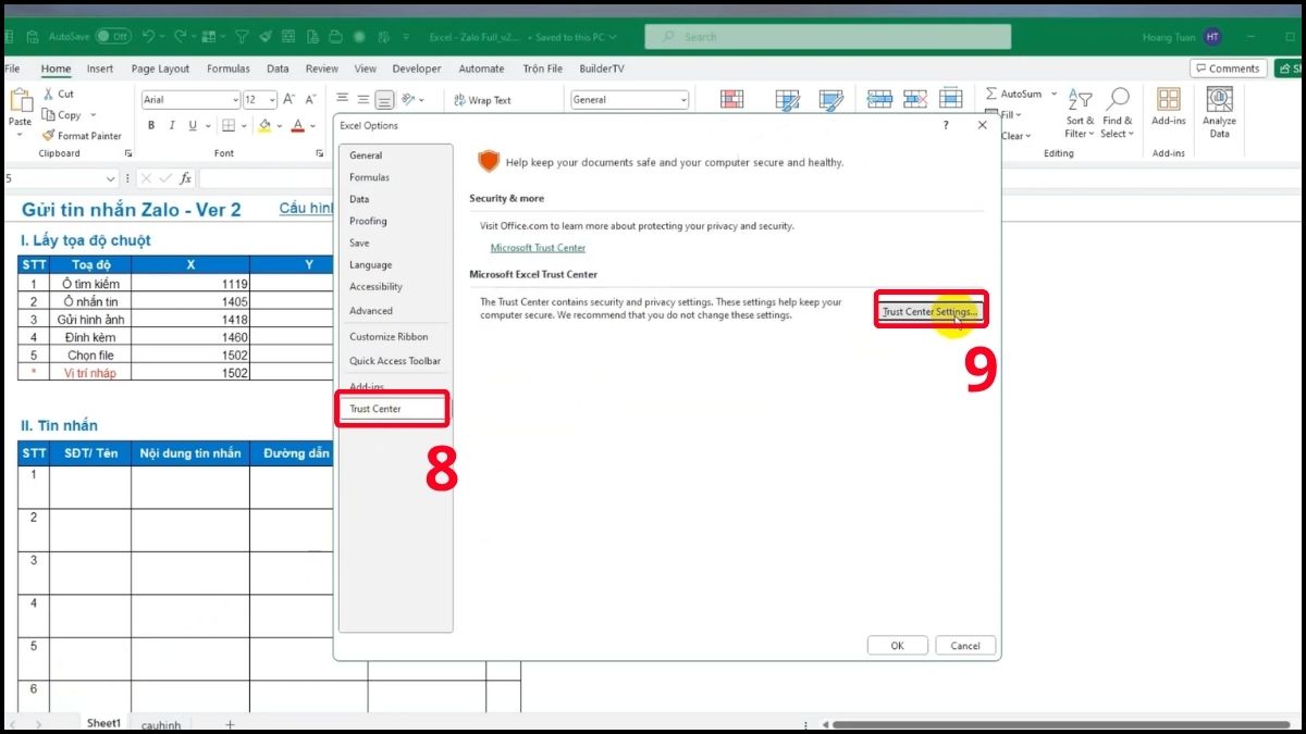 Hướng dẫn cách sửa lỗi không chạy được Macro trong file XLSM