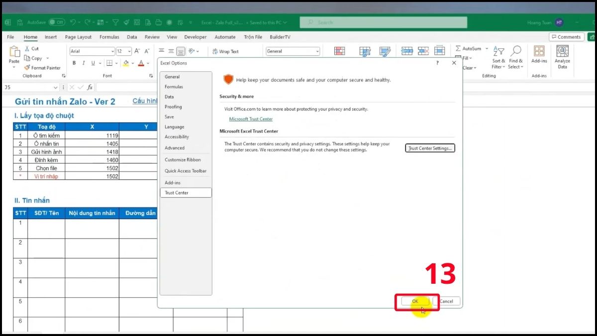 Hướng dẫn cách sửa lỗi không chạy được Macro trong file XLSM
