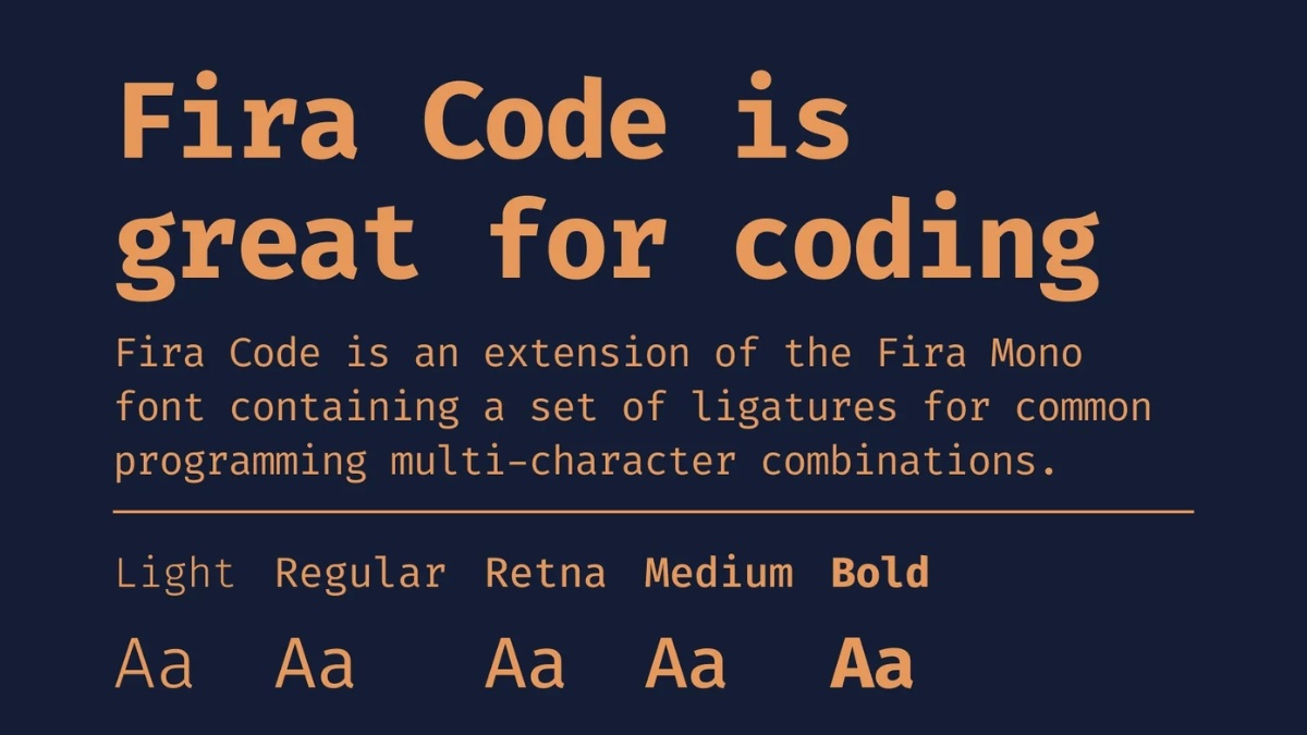 Các font chữ monospace cho code và công nghệ