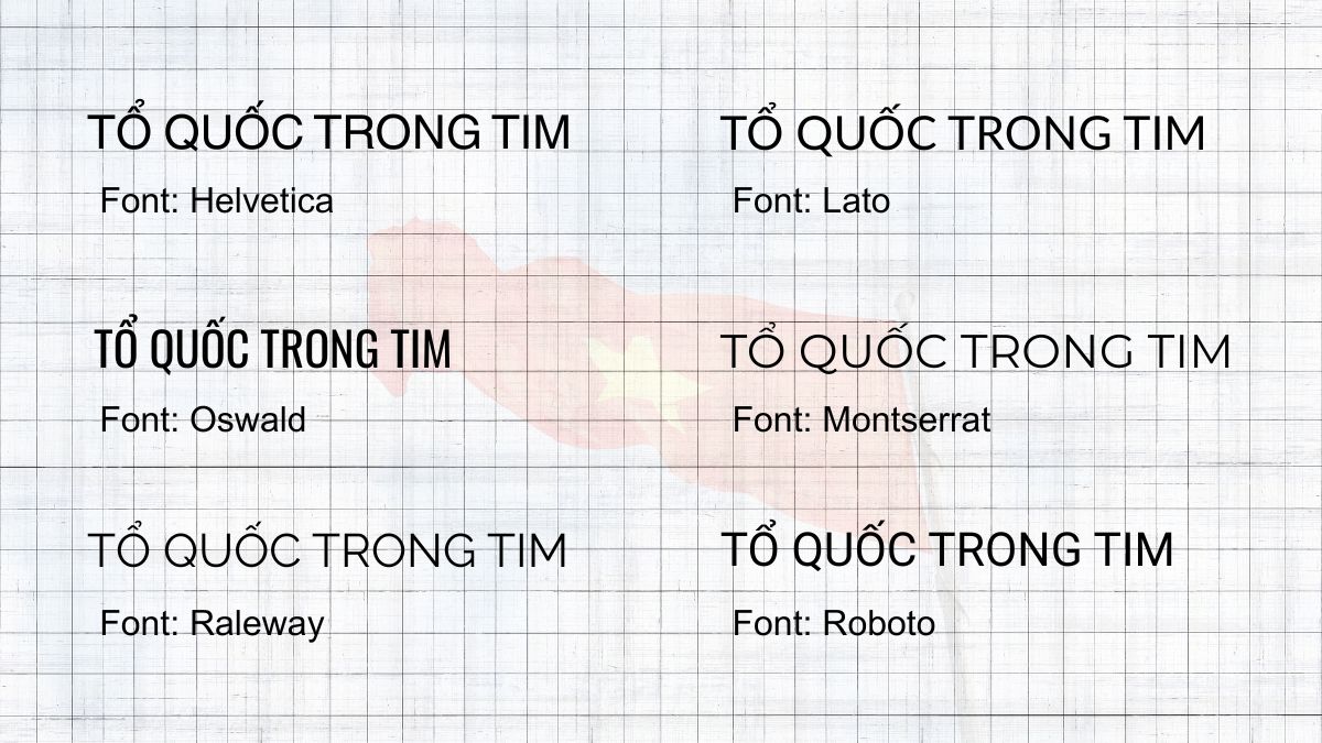 Các font chữ thông dụng