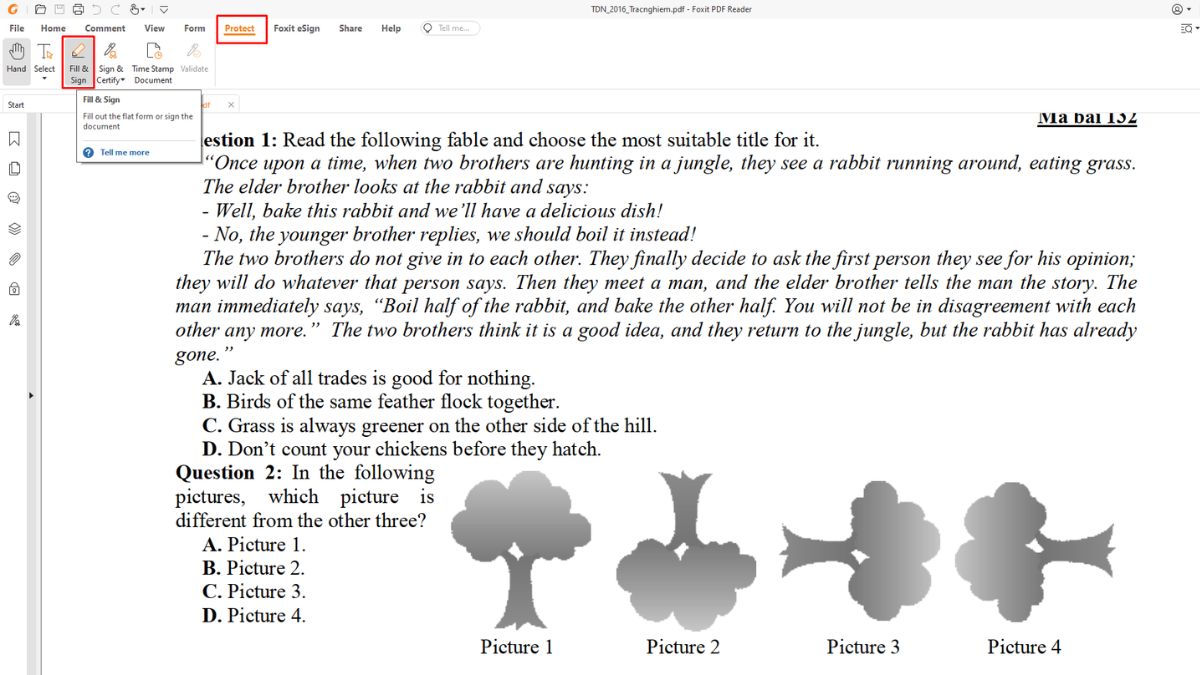 Cách sử dụng Fill & Sign trong Foxit Reader