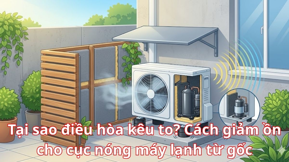 Tại sao điều hòa kêu to? Cách giảm ồn cho cục nóng máy lạnh từ gốc