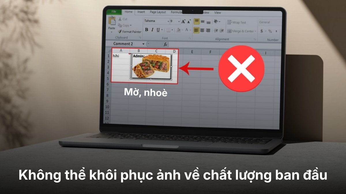 Ảnh ban đầu không còn đủ chất lượng sau khi nén