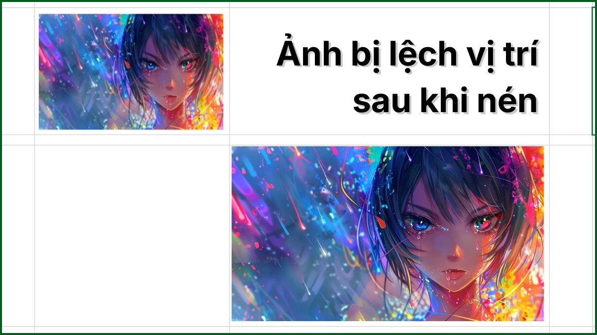 Hình ảnh trong Excel thay đổi vị trí sau nén