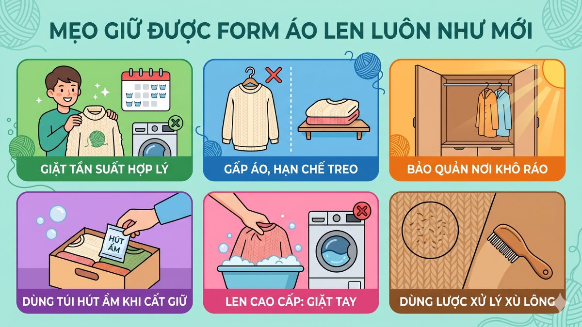 Mẹo giữ được form áo len luôn như mới 