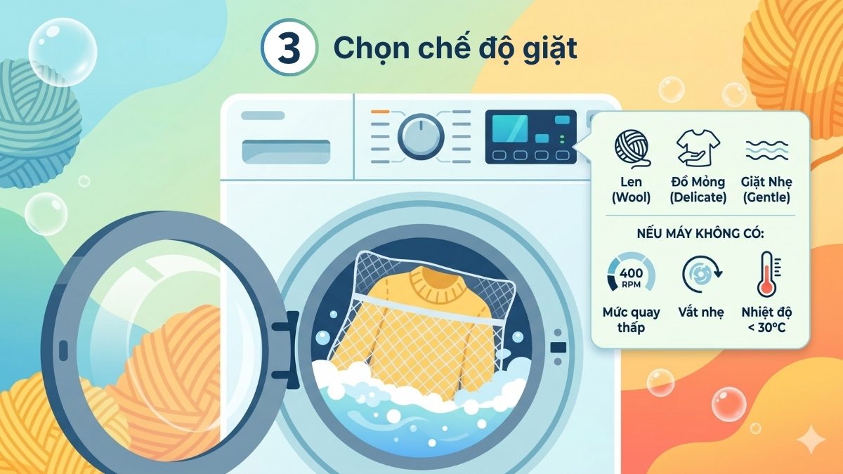 Cách giặt áo len bằng máy giặt đúng chuẩn từng bước