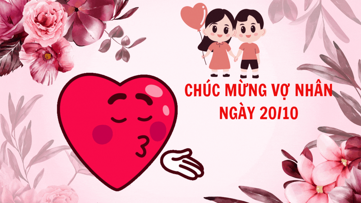 Ảnh GIF chúc mừng ngày 20/10 gửi vợ, bạn gái
