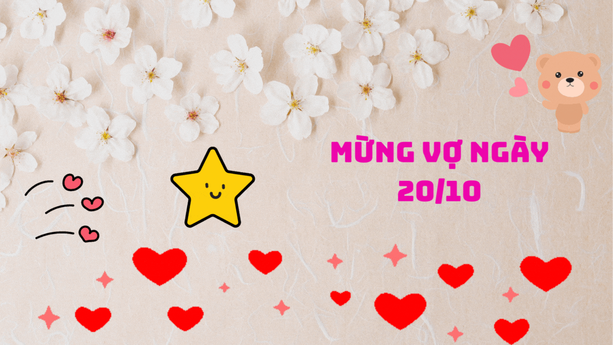 Ảnh GIF chúc mừng ngày 20/10 gửi vợ, bạn gái