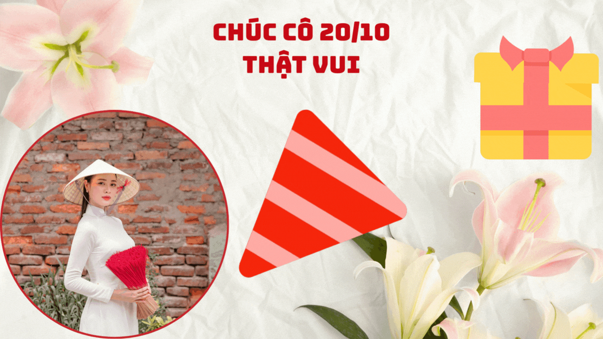 Sử dụng ảnh GIF để chúc mừng cô giáo ngày 20/10