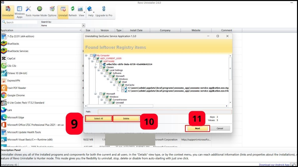 Sử dụng phần mềm bên thứ ba để gỡ phần mềm trên máy tính Windows