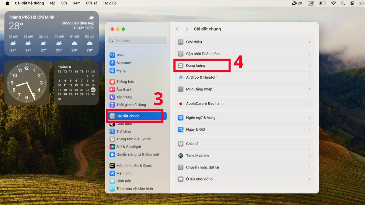 Xóa ứng dụng trên macOS qua Quản lý dung lượng