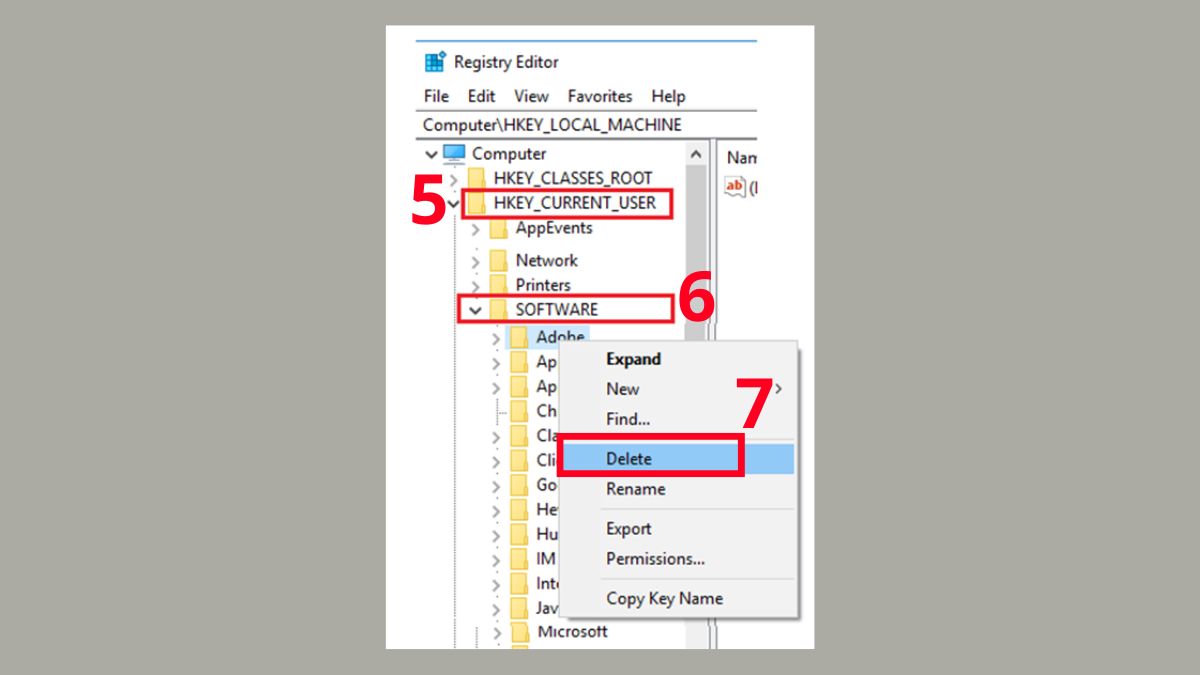 Dọn sạch Registry Editor dể xóa tận gốc file rác