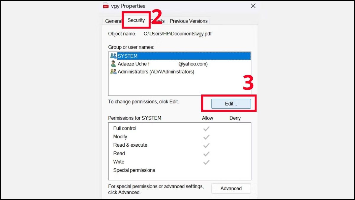 Sửa lỗi Access Denied khi gỡ cài đặt