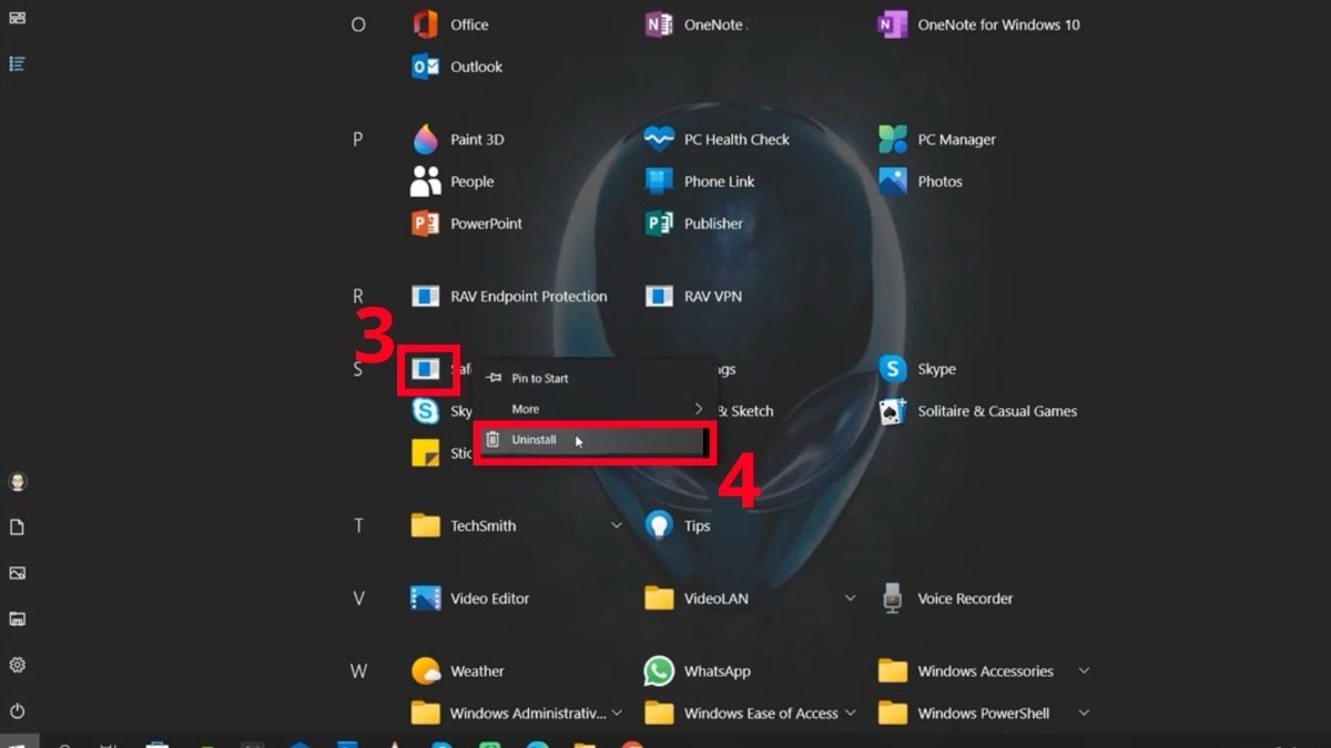 Hướng dẫn gỡ ứng dụng trên máy tính Windows từ Start Menu
