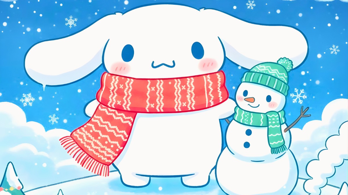 Hình nền máy tính Cinnamoroll mùa đông