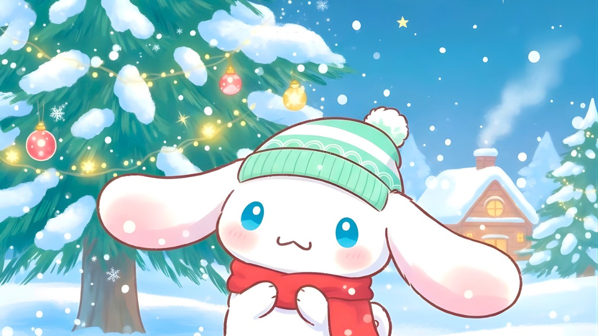 Hình nền máy tính Cinnamoroll mùa đông