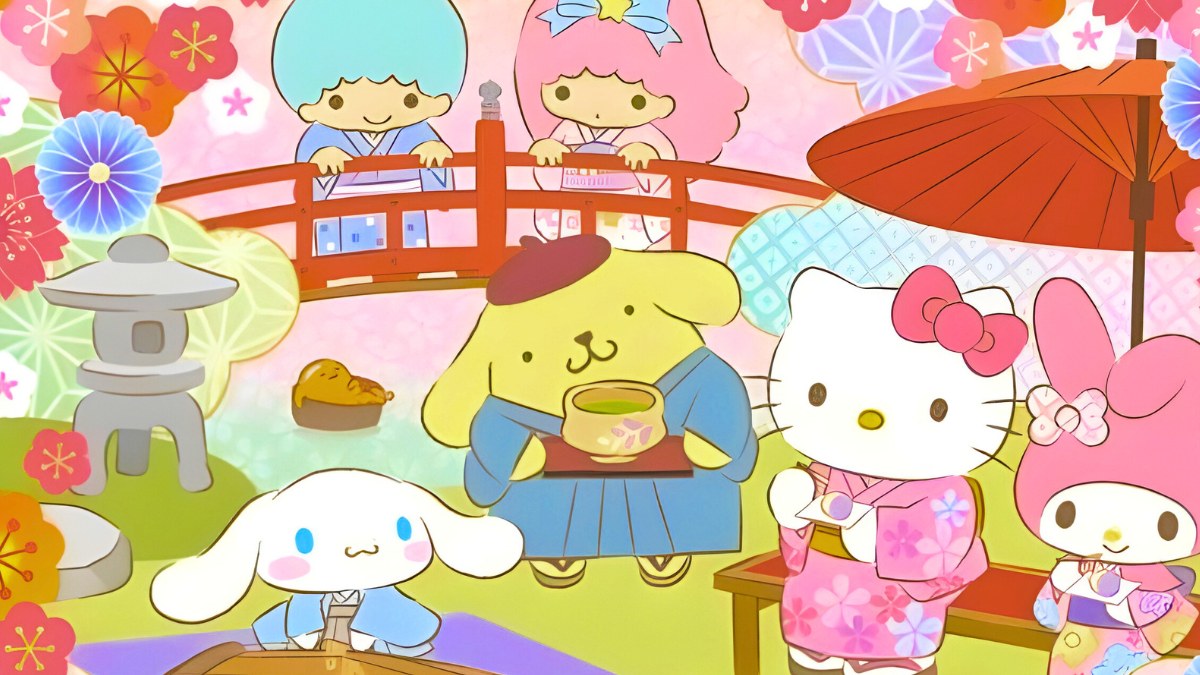 Ảnh nền máy tính Cinnamoroll cùng bạn bè