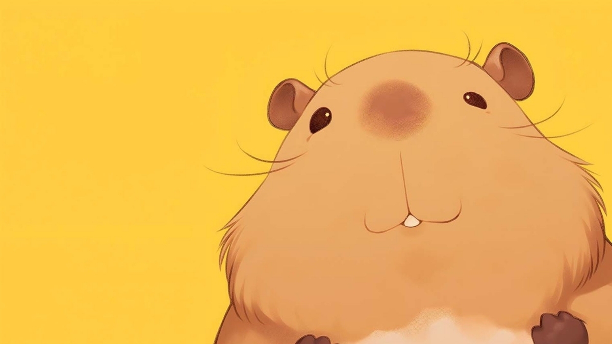 Hình nền máy tính Capybara cute vô tri