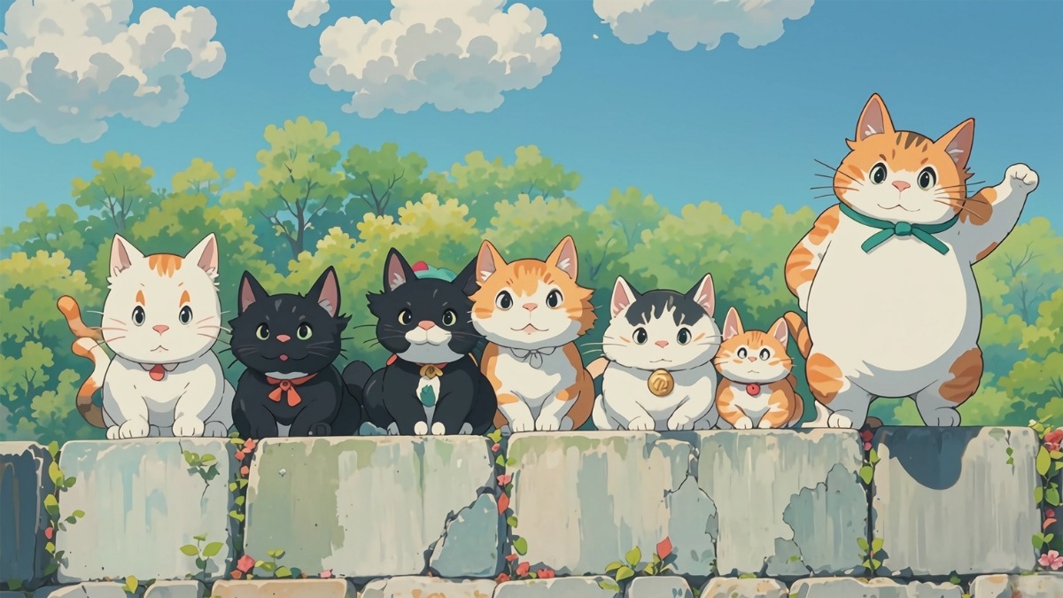 Hình nền mèo vô tri cho máy tính