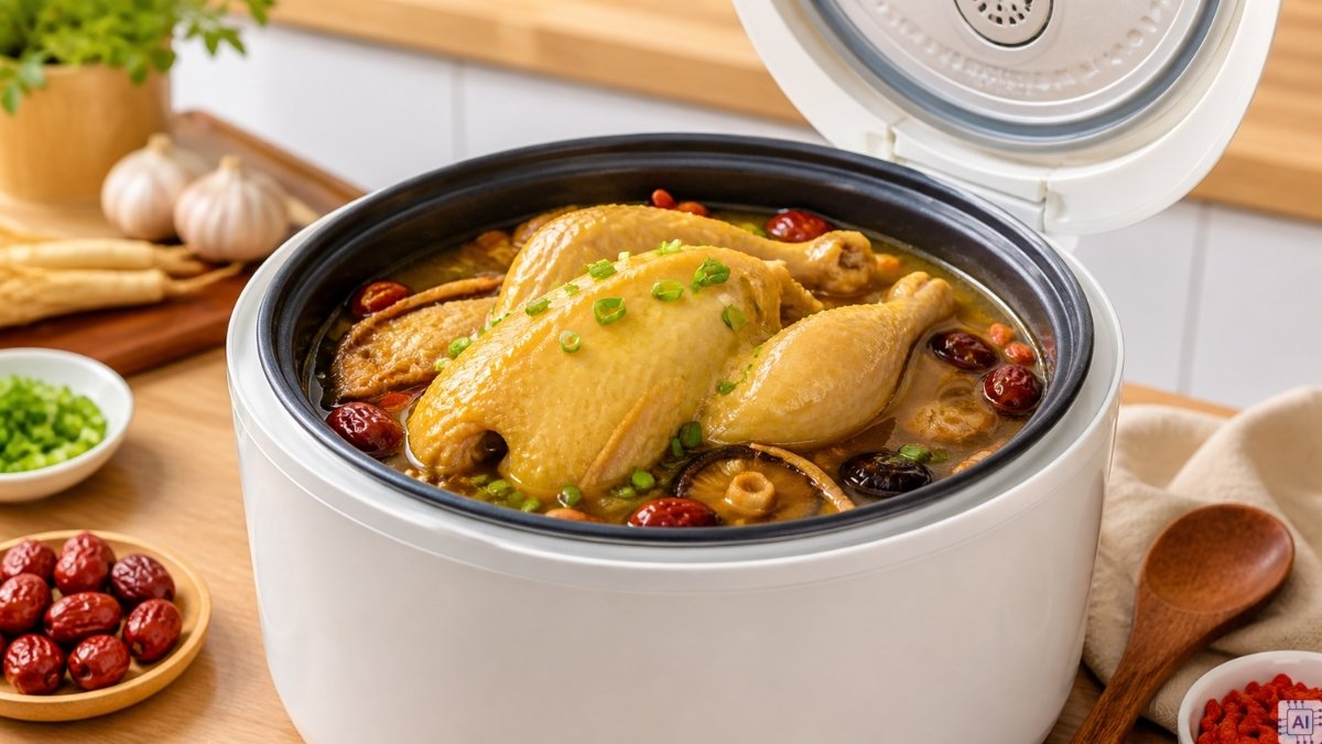 Hầm gà bằng nồi cơm điện có ngon không?